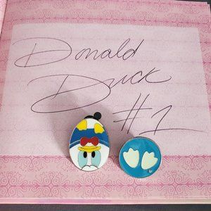2 Disney Pins Donald Duck Upside Down Egg & Feet